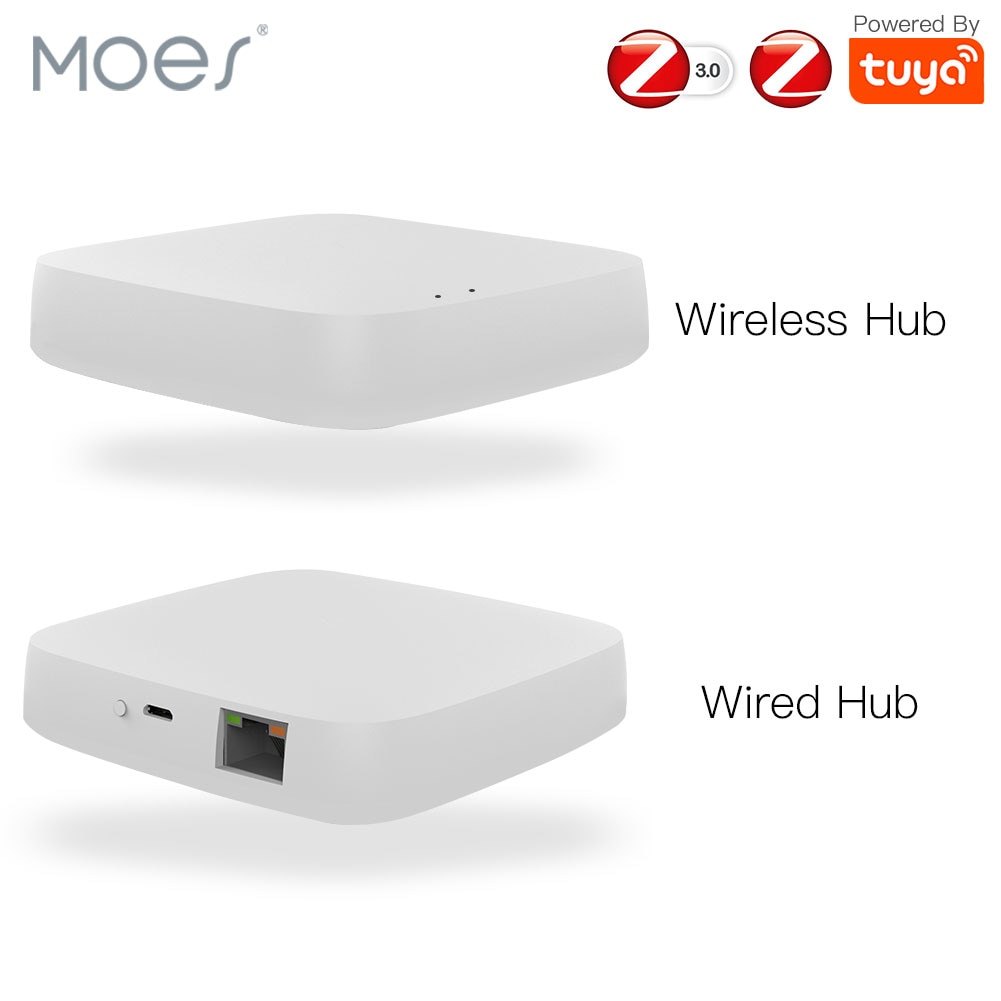 MOES Tuya ZigBee Smart Gateway Hub Smart Home Bridge Smart Life APP Wireless Remote Controller Works with Alexa Google Home 1