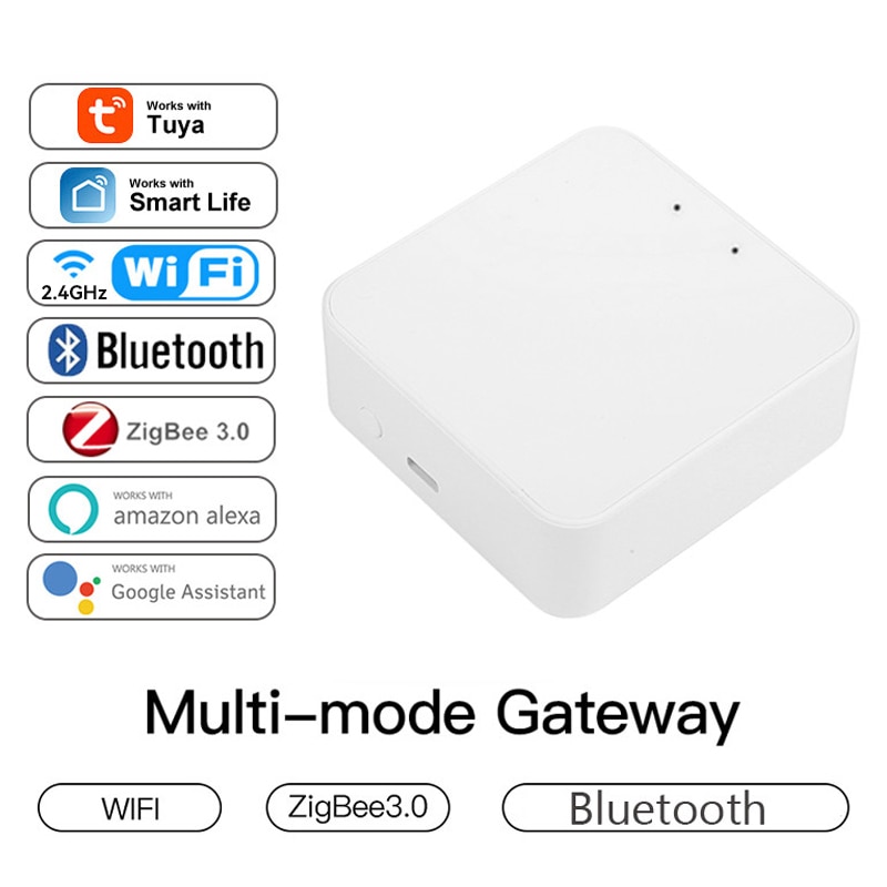 Tuya Zigbee Smart Gateway Hub Multi-mode Smart Home Bridge WiFi Bluetooth Wireless Remote Control Alexa Google Home 1