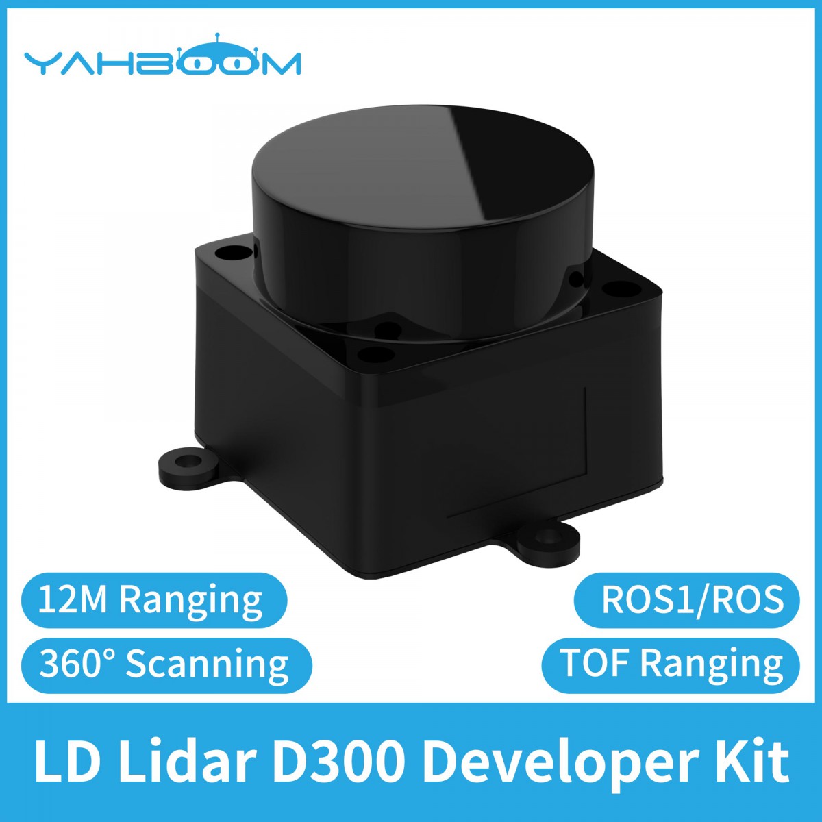 LD06 Lidar LD19 D300 Portable 360° DTOF Laser 3D Scanner 12M Range Support ROS ROS2 Raspberry Pi Jetson Robotics Mapping Avoidin 1