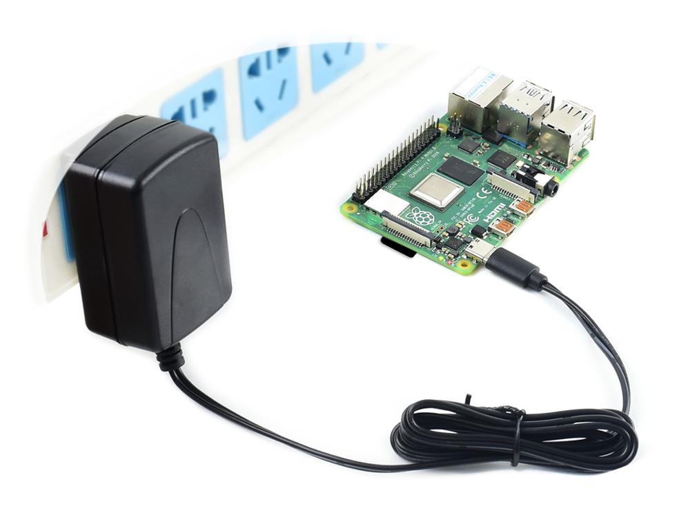 Raspberry Pi 4 USB-C US/EU/UK Power Supply