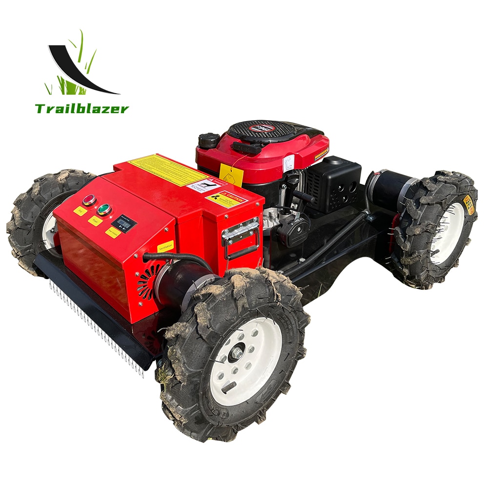 Automatic Lawn Mowers Gasoline Engine Remote Control Lawn Mower 4 Wheel Drive Grass Cutting Machine High Quality 1